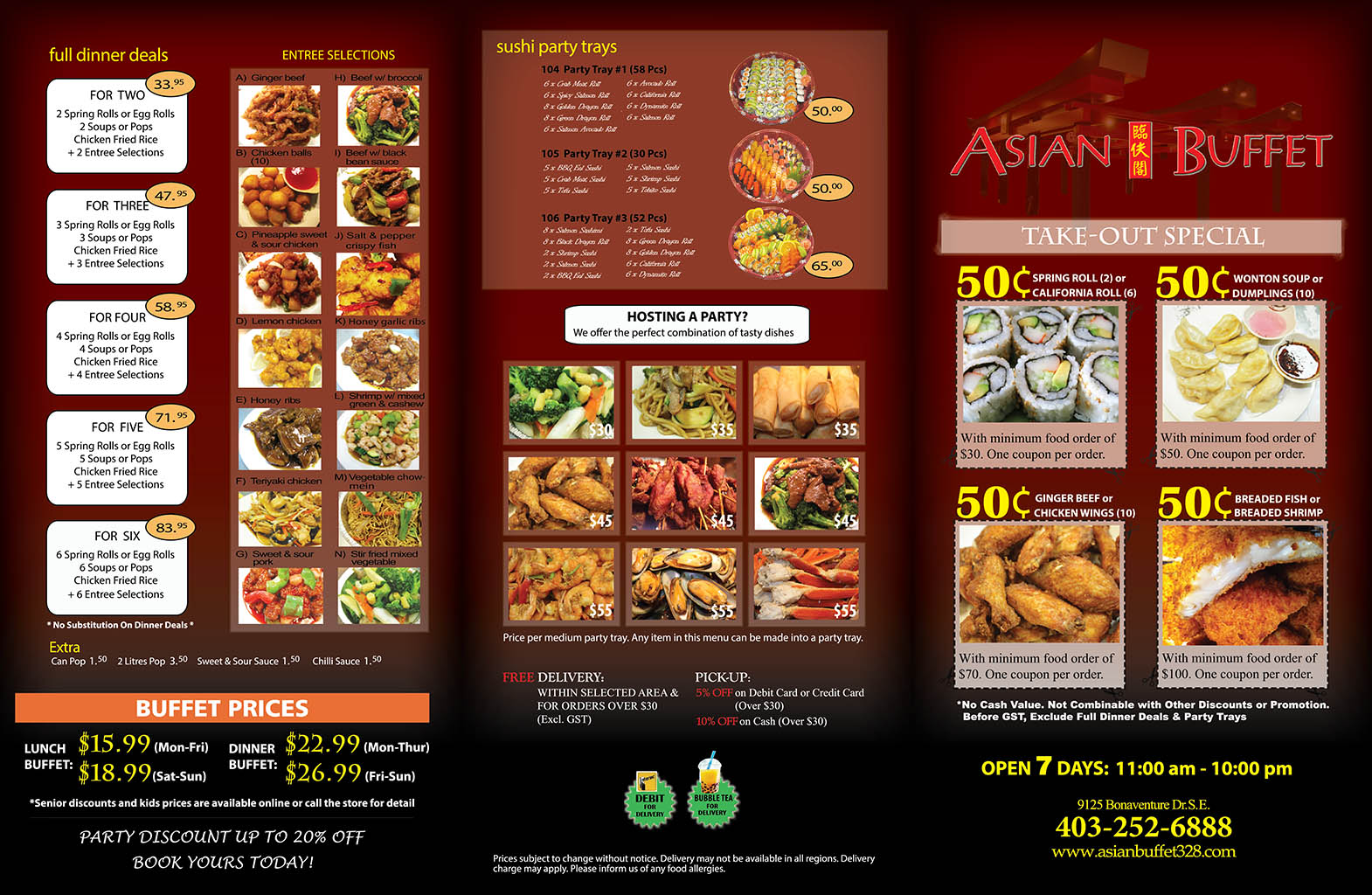 Asian Buffet TakeOut & Delivery Menu